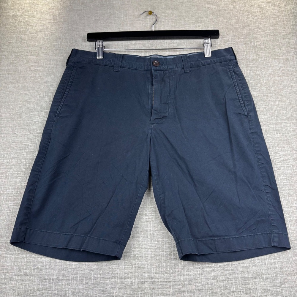 J.Crew Mens Navy Blue Stretch Chino Shorts Size 33 Inseam 10.5 Inch CK-192